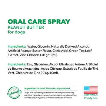 TropiClean Fresh Breath Peanut Butter Oral Care Spray