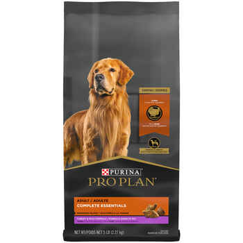 Purina Pro Plan Adult Complete Essentials Shredded Blend Turkey & Rice Formula Dry Dog Food 5 lb Bag product detail number 1.0