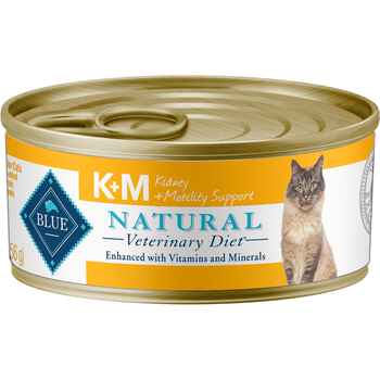 BLUE Natural Veterinary Diet K+M Kidney + Mobility Support Canned Cat Food 5.5 oz - Case of 24 product detail number 1.0