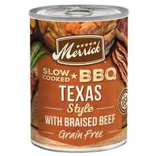 Merrick Grain Free Slow Cooked BBQ Texas Style Beef Canned Dog Food-product-tile