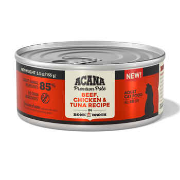 ACANA Premium Pâté, Beef, Chicken, & Tuna Recipe in Bone Broth Wet Cat Food 5.5 oz Cans - Case of 12 product detail number 1.0