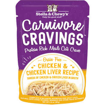 Stella & Chewy's Carnivore Cravings Chicken & Chicken Liver Flavored Shredded Wet Cat Food 2.8oz, Case of 24 product detail number 1.0