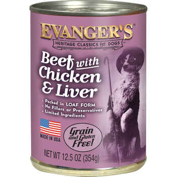Evangers Classic Beef with Chicken And Liver Canned Dog Food 12.5-oz, case of 12 product detail number 1.0