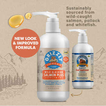 Grizzly Wild Alaskan Salmon Plus Supplement 8 Oz Bottle