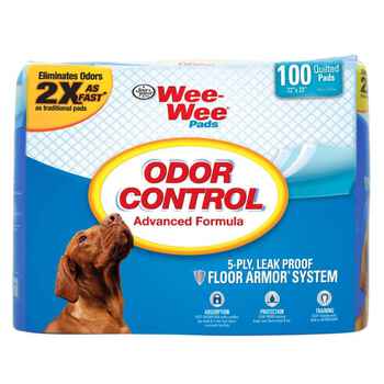 Four Paws Wee-Wee Odor Control Pads White 22" x 23" x 0.1"  100 count product detail number 1.0