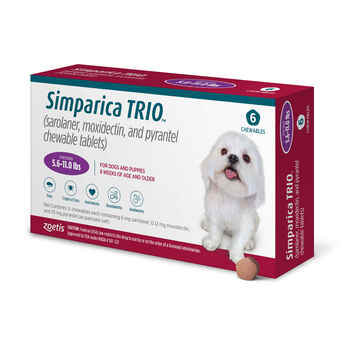 Simparica TRIO 6pk 5.6-11 lbs Chew product detail number 1.0
