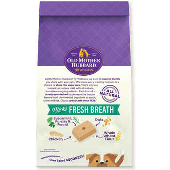 Old Mother Hubbard Mother's Solutions Minty Fresh Breath Natural Oven-Baked Biscuits Dog Treats - 20 oz Bag