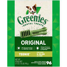 GREENIES Original TEENIE Natural Dental Dog Treats - 27 oz. Pack (96 Treats)-product-tile