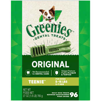 GREENIES Original TEENIE Natural Dental Dog Treats - 27 oz. Pack (96 Treats) product detail number 1.0