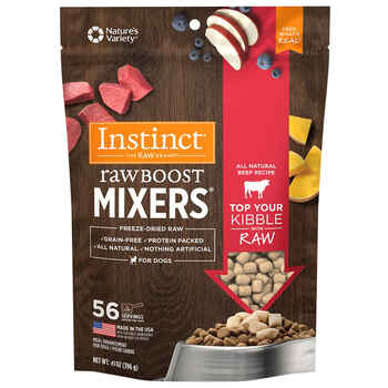 Instinct Raw Boost Mixers All Natural Beef Recipe Freeze-Dried Raw Dog Food Topper - 6 oz Bag product detail number 1.0