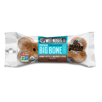 Wet Noses Peanut Butter & Molasses Grain Free Big Bone Crunchy Dog Treat 2oz product detail number 1.0