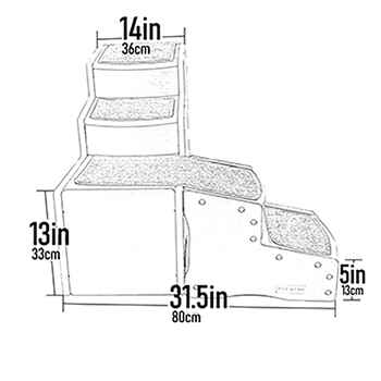 Pet Gear Easy Step Bed Stair for Dogs & Cats - Chocolate