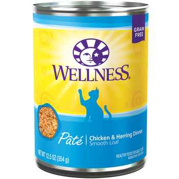 Wellness Complete Health Pate Chicken & Herring Dinner Wet Cat Food 12.5 oz Can - Case of 12 product detail number 1.0
