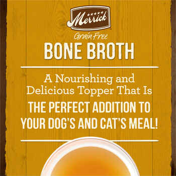 Merrick Grain Free Chicken Bone Broth Wet Dog Food Topper 7-oz