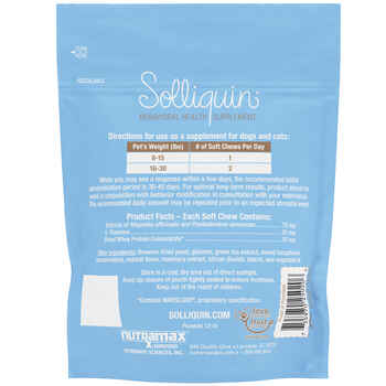 Solliquin Soft Chews for Large Cats and Small-Medium Dogs 75 ct