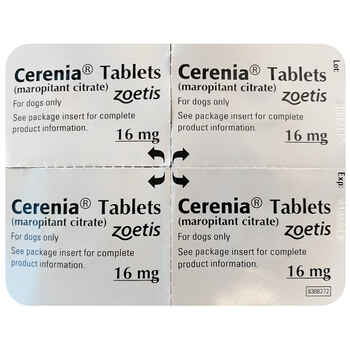 Cerenia Tabs 16 mg 4 ct product detail number 1.0