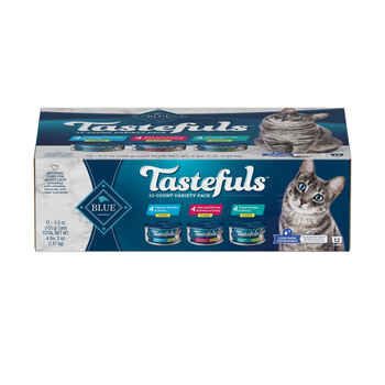 Blue Buffalo Tastefuls Adult Natural Flaked Variety Pack with Tuna, Chicken, and Fish & Shrimp Entrees in Gravy Wet Cat Food 5.5 oz - case of 12 product detail number 1.0