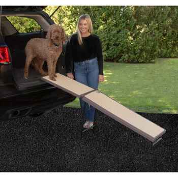 Pet Gear Bi-Fold Travel Lite Pet Ramp with SupertraX for Dogs & Cats - Bi-Fold Travel Lite Ramp