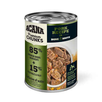 ACANA Premium Chunks Pork Recipe in Bone Broth Wet Dog Food 12.8 oz Cans - Case of 12 product detail number 1.0