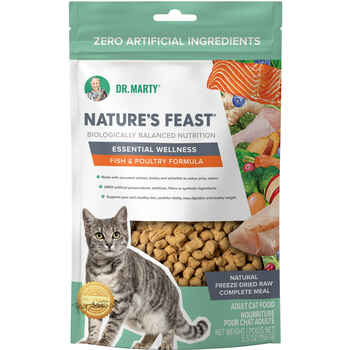 Dr. Marty Nature's Feast Essential Wellness Fish & Poultry Premium Freeze-Dried Raw Cat Food - 5.5 oz Bag product detail number 1.0