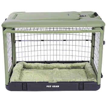 Pet Gear "The Other Door" Super Crate With Pad - Sage - Medium - 36" product detail number 1.0