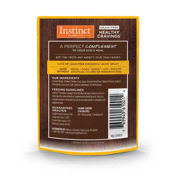 Instinct Healthy Cravings Real Chicken Recipe Grain-Free Wet Dog Food Topper - 3 oz Pouch - Case of 24