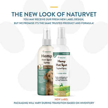 NaturVet Hemp Hot Spot Spray with Aloe Vera for Dogs