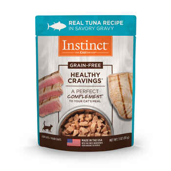 Instinct Healthy Cravings Grain Free Tender Tuna Recipe Meal Topper Pouches for Cats 3 oz Pouch - Case of 24 product detail number 1.0