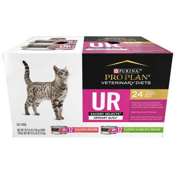 Purina Pro Plan Veterinary Diets UR Urinary St/Ox Savory Selects Wet Cat Food Variety Pack - (24) 5.5 oz. Cans product detail number 1.0