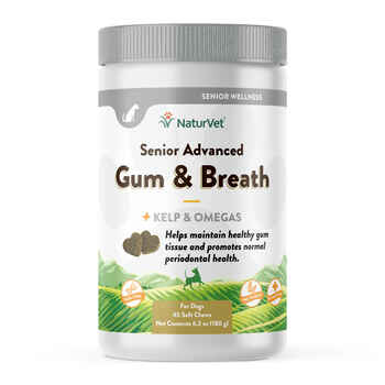 NaturVet Senior Advanced Gum & Breath Supplement for Dogs Soft Chews 45 ct product detail number 1.0