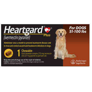 Heartgard Plus Chewables 1pk Brown 51-100lbs product detail number 1.0