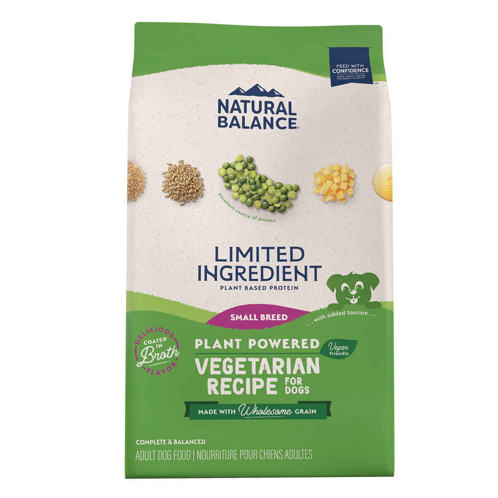 Natural Balance Limited Ingredient Vegetarian Small Breed Recipe with Vegetable Broth Coating  Dry Dog Food