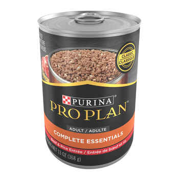 Purina Pro Plan Adult Complete Essentials Beef & Rice Entree Classic Wet Dog Food 13 oz Cans (Case of 12) product detail number 1.0