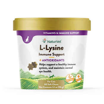 NaturVet L-Lysine Immune Support Plus Antioxidants Supplement for Cats Soft Chews 60 ct product detail number 1.0