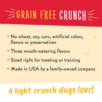 Charlee Bear Natural Bear Crunch Grain-Free Turkey, Sweet Potato & Cranberry Dog Treats