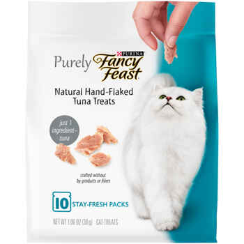 Fancy Feast Purely Natural Hand-Flaked Tuna Cat Treats 10 ct. Pouch product detail number 1.0