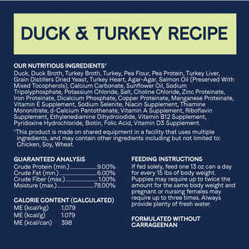 Canidae PURE Grain Free Duck & Turkey Recipe Wet Dog Food 13 oz Cans - Case of 12