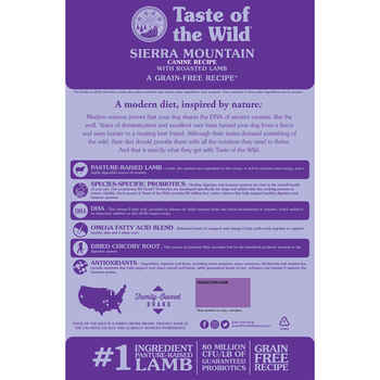 Taste of the Wild Sierra Mountain Canine Recipe Roasted Lamb Dry Dog Food - 14 lb Bag