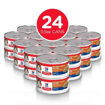 Hill's Science Diet Adult 7+ Savory Turkey Entrée Wet Cat Food - 2.9 oz Cans - Case of 24