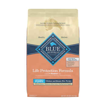 Blue Buffalo Large Breed Puppy Chicken & Brown Recipe Rice Dry Dog Food 30 lb Bag product detail number 1.0