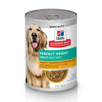 Hill's Science Diet Adult Perfect Weight Hearty Vegetable & Chicken Stew Wet Dog Food - 12.5 oz Cans - Case of 12 product detail number 1.0