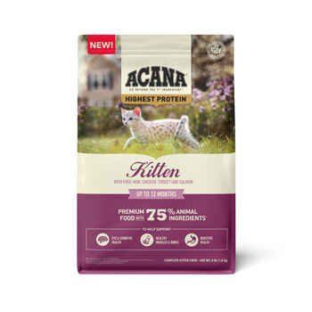 ACANA Highest Protein Free-Run Chicken, Turkey, & Salmon Dry Kitten Food 4 lb Bag product detail number 1.0