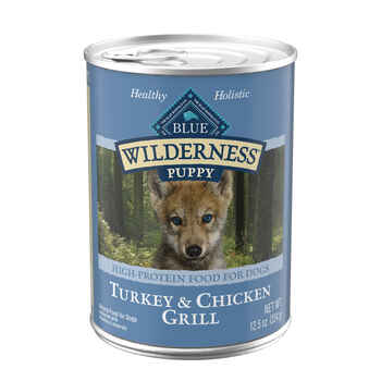 Blue Buffalo BLUE Wilderness Puppy Turkey & Chicken Grill Wet Dog Food 12.5 oz Can - Case of 12 product detail number 1.0