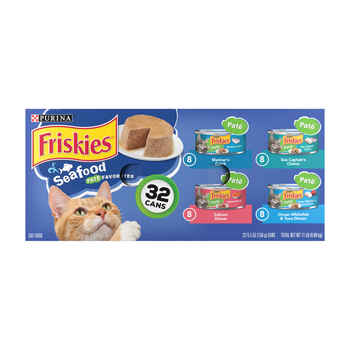 Friskies Seafood Pate Favorites Variety Pack Wet Cat Food 32 Cans - 5.5 oz product detail number 1.0