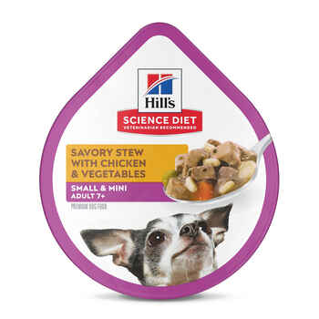 Hill's Science Diet Adult 7+ Small & Mini Breed Savory Stew with Chicken & Vegetables Wet Dog Food - 3.5 oz Trays - Case of 12 product detail number 1.0