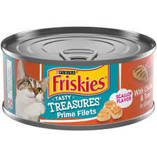 Friskies Tasty Treasures Prime Filets with Chicken & Tuna & Scallop Flavor In Gravy Wet Cat Food-product-tile