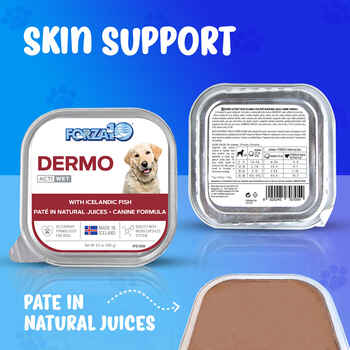 Forza10 Nutraceutic ActiWet Dermo Skin Support Icelandic Fish Recipe Wet Dog Food 3.5 oz Trays - Case of 32