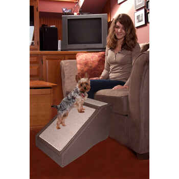 Pet Gear Step / Ramp Combination with SuperTrax for Dogs & Cats - Essential Grey