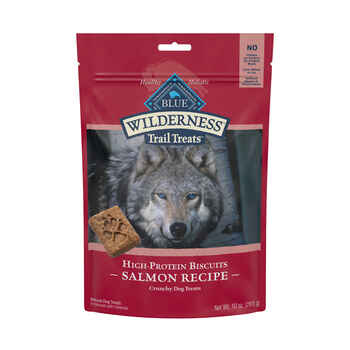 Blue Buffalo BLUE Wilderness Trail Treats High Protein Salmon Biscuits Crunchy Dog Treats 10 oz Bag product detail number 1.0