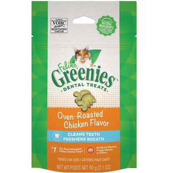 Feline Greenies Dental Treats Oven Roasted Chicken 2.1 oz product detail number 1.0